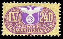 Nazi Disability Insurance Stamp 240pf Revenue